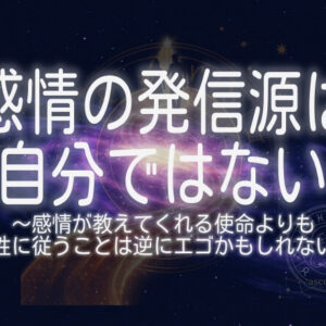 感情よりも理性に従うことの方がエゴ？